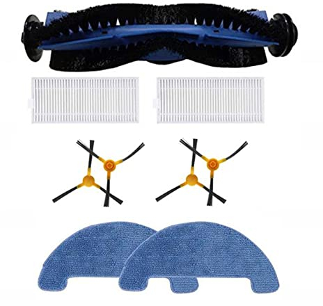SUPENG Staubsauger-Set kompatibel mit Hosome G9070 2000 Staubsauger-Walzenbürste Seitenbürste Wischtuch Filter-Kit Akku-Handbodenreinigung