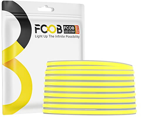 FCOB COB LED Streifen Flexibel Hohe Dichte Warmweiß 3000K 480LEDs/m 7W/m 16.4FT/5M DC12V 5mm Breite CRI90+ Dimmable LED Licht Uniform Helligkeit für DIY Dekoration(Nicht inhalt Netzteil&Steuerung)