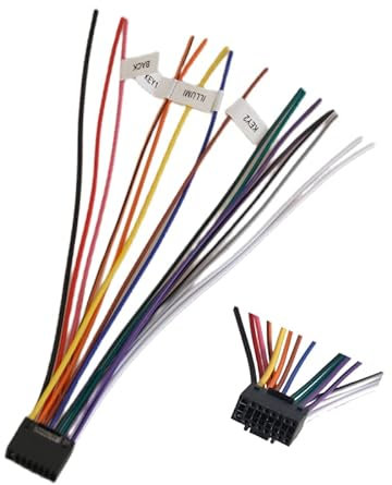 Epronic Adaptateur 16 Broches ISO Faisceau de Câbles pour Autoradio Android Universel
