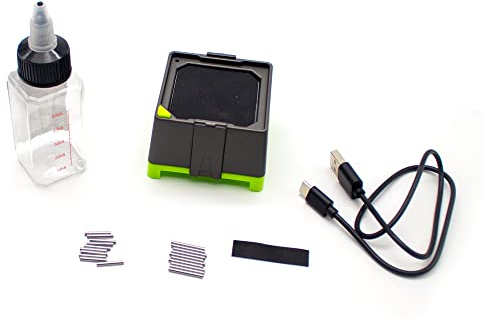 LeTkingok Mini Agitador de Pintura Tipo Turbina Magnética, Mezclador de Dilución de Pintura de Máquina de Agitación Eléctrica de Pintura Modelo DIY con Botella de 50ml