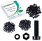 Pzsmocn 150 Pièces/50 Ensembles M5*20 mm en Plastique Nylon Noir Croix Tête Ronde Vis Écrou Hexagonal Combinaison Kit avec Rondelle Isolante Taille Standard, pour Bricolage, Assemblage Électronique.