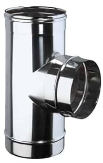 Brico Kit - Raccordo a T 90° mono parete acciaio inox - Diametro: 100mm