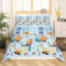 Kinder Jungen Bettwäsche Autos 155x220 Bagger Konstruktion Bettwäsche Teenager 100% Mikrofaser Blau Automotiv Kinderbettwäsche-Set mit Kopfkissenbezug 80x80, Lustige Babybettwäsche Baufahrzeuge Cars