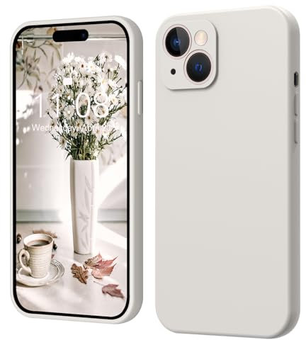 iPhone 15 Hülle Silikon Case, ElestBela Hanyhülle iPhone 15 Ultra Dünn Slim mit Microfiber, Kratzfeste Rundumschutz Case Schutzhülle Hülle für iPhone 15 6.1'' Slate Grau