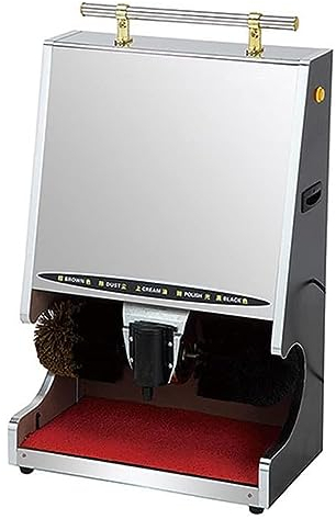 GAJUST Automatic Shoe Shine Machine, Electric Shoe Shine Polisher, Stainless Steel Commercial Automatic Shoe-Shining Machine