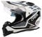 O'NEAL | Motorradhelm | Enduro Motorrad | Ventilationsöffnungen für maximalen Luftstrom & Kühlung, integrierte Sonnenblende | Sierra Helmet R V.24 | Erwachsene | Schwarz Weiß Grau | Größe XXL