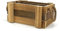 Jardinière d'extérieur rectangulaire en bois naturel avec poignées en corde et revêtement en plastique | dimensions 26 x 15 x 10 cm | Idéal comme jardinière de balcon, porte-pot ou cache-pot pour