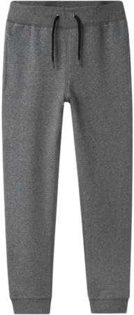 NAME IT Jungen Jogger Nkmsweat Pant Bru Noos, Dark Grey Melange, 146
