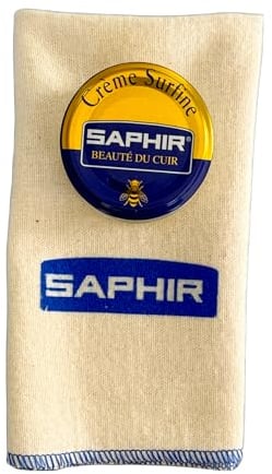 Saphir Beaute Du Cuir Creme Surfine for All Smooth Leather with Free a Cloth-01 Black
