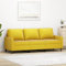 Cozynest 3 Sitzer Sofa Gelb 180 cm Samt