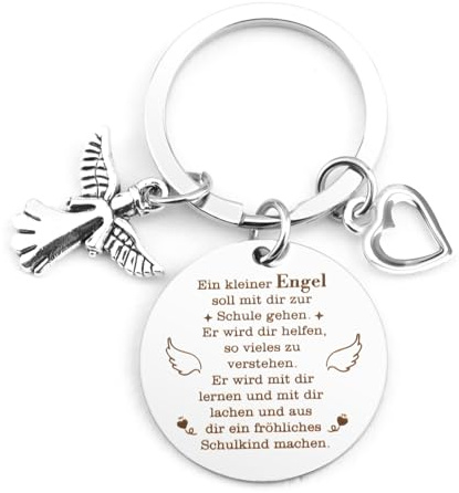 Einschulung Geschenk,Schutzengel Schlüsselanhänger,Schulanfang Geschenke zur Einschulung Mädchen Geschenk,Geburtstagsgeschenk Einschulungsgeschenke Jungen Mädchen Geschenkideen,Schultüte Füllung