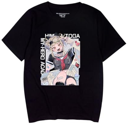 T-Shirt My Hero Accademia MHA Tee Shirt Toga Himiko 3D Kurzarm Rundhals Tops für Herren Damen
