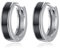 TANGPOET Schwarz Creolen für Herren 925 Sterling Silber Kleiner Schläfer Ohrring Damen Huggie Ohrringe Geschenke für Jungen Frauen Beste Freunde, 18mm