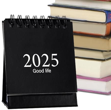 2025 Tischkalender,Tischkalender Klein stehend | 360-Grad-Seitenwechsel, Tischkalender, umblätterbar,2025 Flip-Kalender für das Klassenzimmer, tragbar, Tischkalender zum Stehen