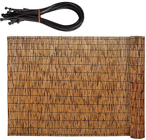 Bamboo Roll 4.7ft High x 7ft Long Outdoor Fence for Balcony Patio Garden Sun Shade and Decorative Panel