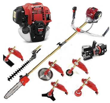 Tagliasiepi GX50 7 in 1, tagliaerba, tagliasiepi, decespugliatore, coltivatore, motocoltivatore, semina