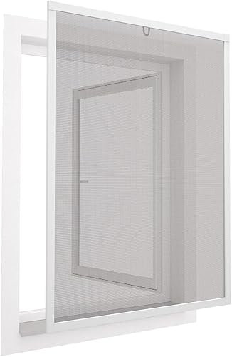 Waidmeister ALLERGICpro Pollenschutzgitter, Alurahmen, weiß,Fenstermontage ohne Bohren in 100x120 und 130x150cm, Pollenschutz für Fenster (130x150cm)