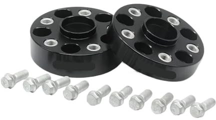 Spurverbreiterungen Spurplatten Für A1 Für A2 Für A3 Für TT Für FOX Für GOLF 2 Stück 20/25/30/35/50 Mm CNC-Spurverbreiterungen Aus Aluminiumlegierung, Passend Für PCD 5 X 100 CB 57,1(2PCS 45mm Black)