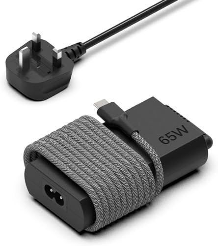 Hafiuege New Slim 65W USB-C Laptop Charger for HP Spectre X360, EliteBook X360, ProBook, Envy, Elite,Chromebook Type C Travel Laptop Power Adapter