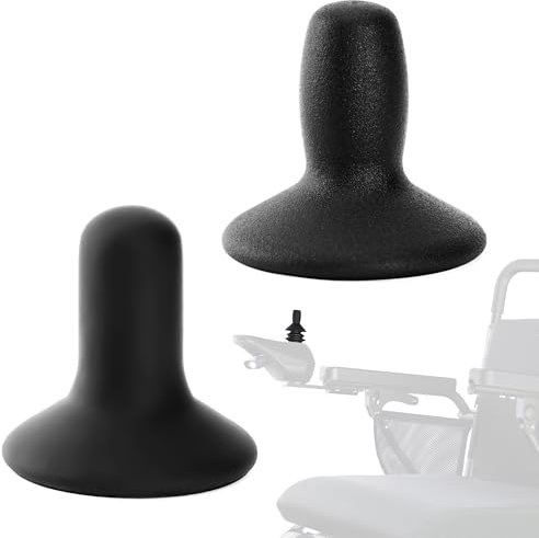 2 Pack Wheelchair Joystick Controller, Wheelchair Joystick Button Cap for Mobility Scooter Electric Wheelchair Accessories, Black