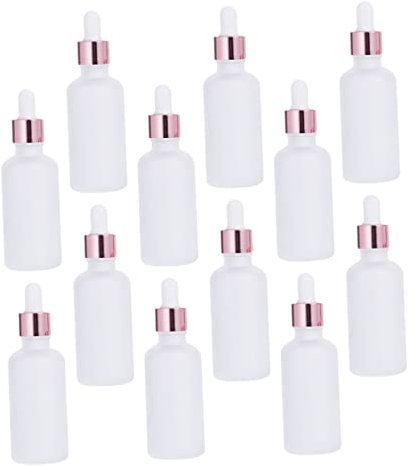 Mikinona 12pièces Lot De Flacons Compte-gouttes Verre Flacons Vides Pour Huiles Essentielles Et Rechargeables Et Réutilisables