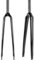 TOTLAC Forcella Rigida in Carbonio 700C per Bici da Strada, Tubo sterzo Dritto da 25,4 mm, Senza Filettatura, sgancio rapido, Forcella Anteriore da 9x100 mm, Freno a C.