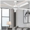 DPAOZPO Ventiladores de Techo Grandes, Ventilador Potente, Ventilador de Techo Industrial de 5 Velocidades(Blanca,150cm)