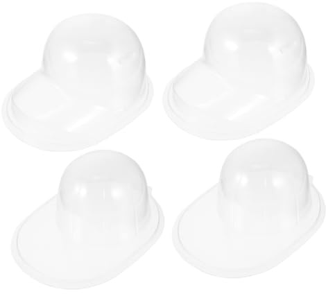 Cabilock 4 Transparente Baseballkappen Aufbewahrungsboxen aus Kunststoff Leichte Tragbare Halter zur Formbewahrung und Schutz vor Verformung für Reisen und Zuhause Praktischer