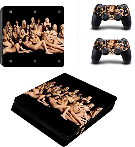 DOTBUY PS4 Slim Skin Aufkleber Sticker Design Folie schützende Haut Schale für Sony Playstation 4 Slim Konsole und 2 Dualshock Controller (Sexy Girls)