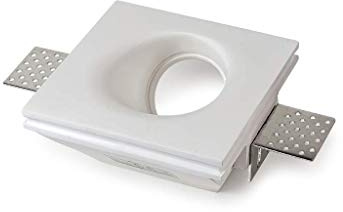 LAMPO FARETTO IN GESSO INCLINATO TONDO H 64 mm 230V