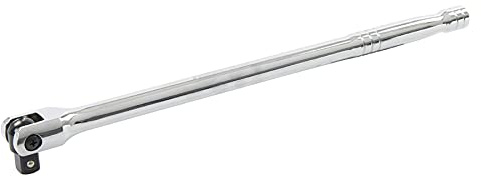 Dapetz ® Flexible Handle 1/2 / 375mm Chrome Vanadium Steel Breaker Bar Hinged Joint Head with Spring-Loaded Ball Bearing and Hardened, Tempered, Chrome Vanadium