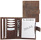 ALMADIH A5 Leder Terminplaner mit Ringmechanik + A5 Schreibblock aus Premium Rindsleder braun Vintage – Ledermappe Mappe Schreibmappe Organizer Terminkalender Planer Ringbuchmappe Aktenmappe