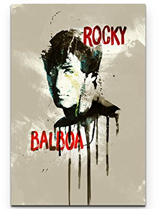 Paul Sinus Art Rocky Balboa 90x60cm auf Leinwand gespannt fertig zum aufhängen