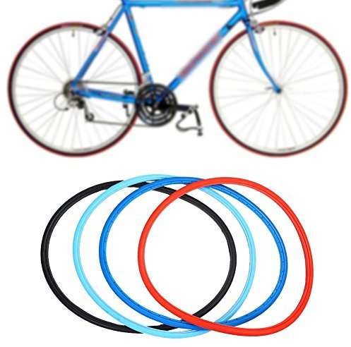 Vollgummireifen Fahrrad,23-622 700X23C Reifen Vollgummi,700 X 23C Fahrrad Vollgummireifen Rennrad Reifen Mode Fahrrad Radfahren Tubless Riding Solid Reifen Für Rennrad Fixed Gear(Blau)
