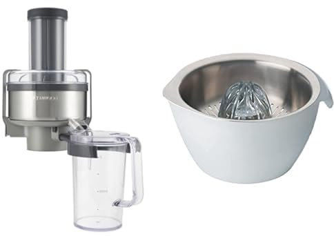 Kenwood AT641A Centrifugeuse Métal/Tamis Métal pour robot Chef et Major & Presse Agrumes AT312, Accessoire pour Robot Pâtissier multifonction Chef, Chef XL, Capacité bol 600 ml