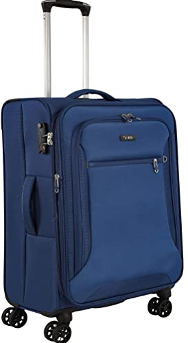 Bowatex Mittelgroßer Trolley Stoffkoffer Reisegepäck 68 cm 2,9 kg Leicht Blau