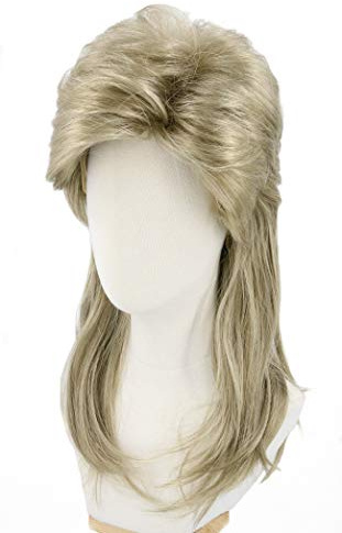 Topcosplay Men's/Women's 70s/80s Mullet Wig for Carnival, Halloween