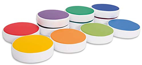 Betzold - Sitzkissen Regenbogen rund, 12-TLG. - Kunstleder Sitz-Kissen Kinder-Garten
