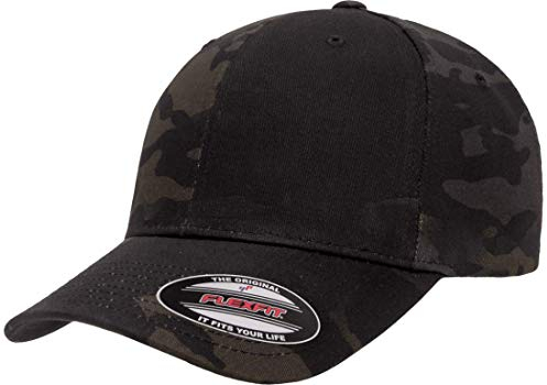 Flexfit Herren-Sport-Baseballkappe, Multicam Schwarz, L/XL