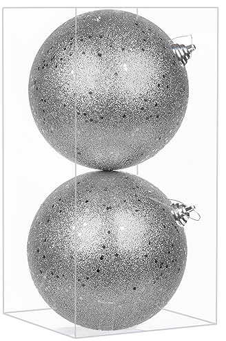 Ø 15CM Weihnachtskugeln Kunststoff 2 Stücke Große Christbaumkugeln Weihnachtsdeko Bruchfest Ornamente Weihnachtsbaumschmuck für Weihnachtsbaum Christbaumkugeln Weihnachtsdekoration Kugeln