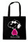Logoshirt® Peanuts I Snoopy I Joe Cool Pink I Baumwolltasche I schwarz I Lizenziertes Originaldesign