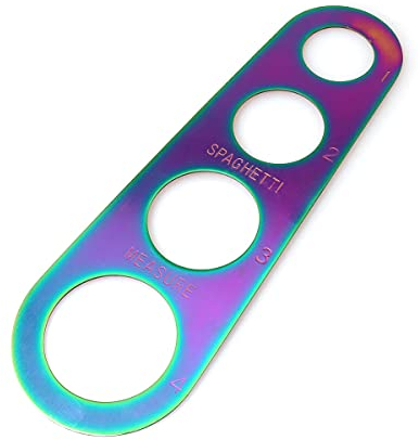 PZRT 430 Stainless Steel Spaghetti Measure Tool Pasta Ruler Measuring Tool 4 Serving Portion Kitchen Cook Tool