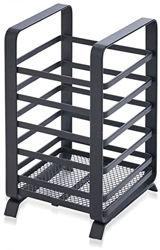 MGE - Organizador y Soporte para Utensilios - Escurridor - Porta Utensilios - Metal Cromado - Negro