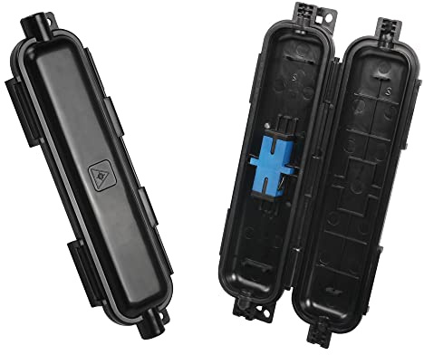 Cable de extensión Cubierta de seguridad YACSEJAO Outdoor IP67 SC Caja de conexión a prueba de agua FTTH Caja de protección de fibra óptica monomodo, 2 PAQUETES