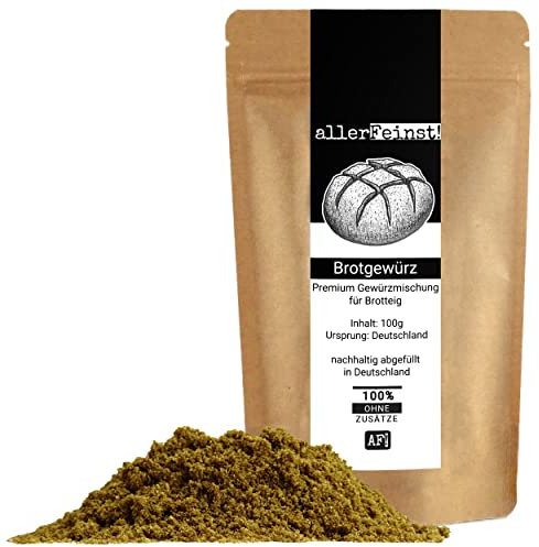allerFeinst! - Brotgewürz - Premium Brot Gewürzmischung gemahlen - Für rustikales Bauernbrot und andere Brotback-Ideen, 1er Pack (1 x 100g)