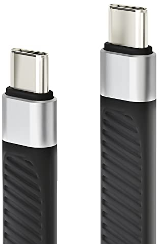 conecto USB-C auf USB-C Daten- und Ladekabel Pigtail - USB4 Gen 3x2, 100W PD - schwarz - 0,13m
