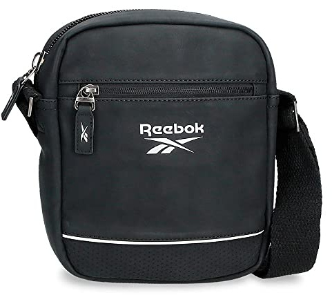 Reebok Cincinnati Medium Umhängetasche Schwarz 17x22x6 cm Kunstleder