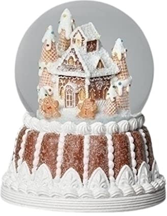 Roman Gingerbread Dome House, 5.5-inch Height, Resin, Glass