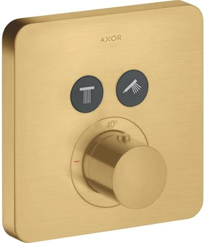 hansgrohe AXOR Starck ShowerSelect Soft Thermostat Unterputz für 2 Verbraucher, 36707250, Farbe: Brushed Gold Optic