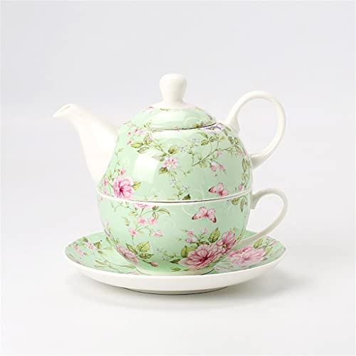 Vintage Flower Porcelain Ceramic Teapot And Cup Set English Afternoon Teapot Coffee Household Supplies (White As Shows)